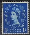 Royaume Uni 1953 Reine Elizabeth II Srie Machin pr-dcimal 1d outremer SU