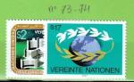 NATIONS UNIES VIENNE YT SERIE COMPLETE N73-74 NEUF**