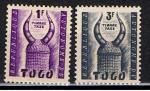 Togo / 1957 / Casque Konbamba / Taxe / YT n 48 & 50, **