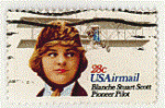Etats-Unis 1980 - YT PA93 - oblitr - Blanche Scott pilote