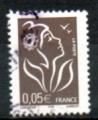 France Oblitr Yvert N3754b Marianne Lamouche 0,05 Bistre Noir ITVF 2005
