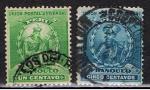 Pérou / 1896-99 /  YT  n° 107 & 110, oblitérés