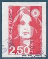 N2720 / N3 Marianne du Bicentenaire 2.50 rouge autoadhsif oblitr