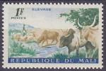 Timbre neuf ** n 17(Yvert) Mali 1961 - Elevage, troupeau de vaches