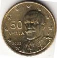 Grce/Greece 2002 - Pice/Coin 0.50 , circule mais propre/circulated but clean