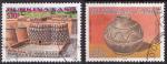 2 TP oblitrs n 1263 et 1267(Yvert) Burkina Faso 2001 - Site et muse national