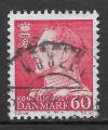 DANEMARK - 1967/70 - Yt n 465a - Ob - Roi Frdrik IX 60o rouge ; king