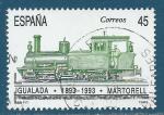 Espagne N2857 1re locomotive  vapeur oblitr