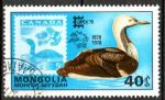 Mongolie Yvert N968 Oblitr 1978 Oiseau Canard plongeon