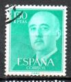 Espagne Yvert N864B oblitr 1955 Franco 1,50 Ptas