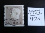 Sude - Anne 1957 - Roi Gustave VI  25  - Y.T. 421 - Oblit. Used