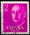 Espagne/Spain 1955 - Caudillo Franco, 2 Ptas, belle oblit./fine cancel -YT 865A