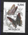 2002 MONACO 2325 oblitr, cachet rond, papillon 