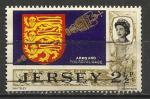G-B Jersey 1971 Y&T n 32a; 2,5p armoirie et masse royale (provenance carnet)