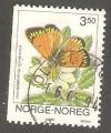 Norway - Scott 1051 butterfly / papillon