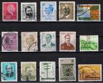 Turquie / Lot de 15 timbres oblitrs
