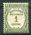Timbre d'ANDORRE FRANCAIS Taxe 1935  Neuf * TCI  N 16  Y&T  