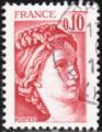 FRANCE - 1978 - Yt n 1965 - Ob - Sabine de Gandon 0,10c rouge brun