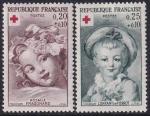 france - n 1366/1367  la paire neuve* - 1962