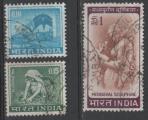 INDE N 192  194 o Y&T 1965-1966 Srie courante
