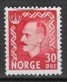 NORVEGE - 1950/52 - Yt n 326A - Ob - Haakon VII 30o rouge