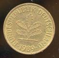 Pice Monnaie Allemagne  5 Pfennig 1989D  pices / monnaies