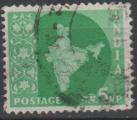 INDE N 74 o Y&T 1957-1958 Carte de l' Inde