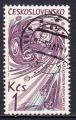 TCHECOSLOVAQUIE -1965  - Evenements astronautiques  - Yvert 1384   Oblitr