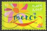 FRANCE N 3379 o Y&T 2001 Timbre message (merci)