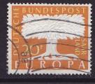 Sarre - 1957 - YT n 384  oblitr