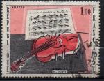 1459 - oeuvre de Dufy - Le violon rouge " - oblitr -  anne 1965
