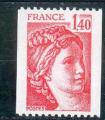 France neuf ** n 2104a anne 1980 roulette n rouge 880 au dos