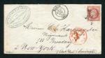 Rare lettre de Paris pour New York ( 1868 ) avec un n° 32