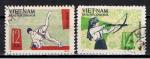 Nord Viet-Nm / 1966 / Jeux sportifs / YT n 495 & 496, oblitrs