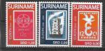 2006 SURINAM 1799-801+ BF 103** Cinquantenaire Europa, timbre sur timbre, avions
