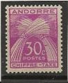 ANDORRE FRANCAIS 1943-46 TAXE Y.T N22 neuf** cote 1  Y.T 2022    