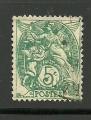 France timbre n 111 oblitr anne 1900 Type Blanc  5c