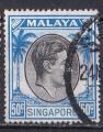 SINGAPOUR - 1948 - Roi George VI - Yvert 17B Oblitr