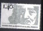France 1980 - YT 2100 - Pierre Paul de Riquet - construction du canal du Midi - 