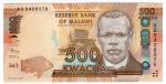 **   MALAWI     500  kwacha   2012   p-61a    UNC   **