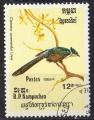 Kampuchea 1984; Y&T n 488, 1,20 R, oiseau, coucou  collier