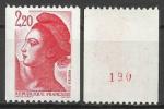 France Gandon 1985; Y&T n 2379a **; 2,20F rouge, Libert, roulette n 190