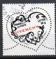 YT N 3997 - Coeur de Givenchy lettre 50g - Cachet rond