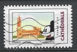 FRANCE - 2018 - Yt n A1593 - Ob - Mickey et la FRANCE : devant une cathdrale
