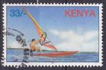 Timbre oblitr n 700(Yvert) Kenya 1997 - Planche  voile, windsurfing