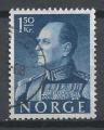 NORVEGE - 1958/60 - Yt n 387 - Ob - Olav V 1k50 bleu fonc