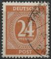 Allemagne - ZONE AAS - 1946 - Yt n 15 - Ob - 24p brun jaune