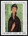 Timbre de 1980 - Modigliani 1884-1920 Femme aux yeux bleus  - Y&T n 2109 Neuf