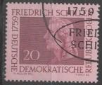 ALLEMAGNE RDA N 450 o Y&T 1959 Bicentenaire de la naissance de Friedrich Von Sc