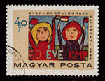 Hongrie 1968 - YT 2005 - oblitr - enfants et drapeaux